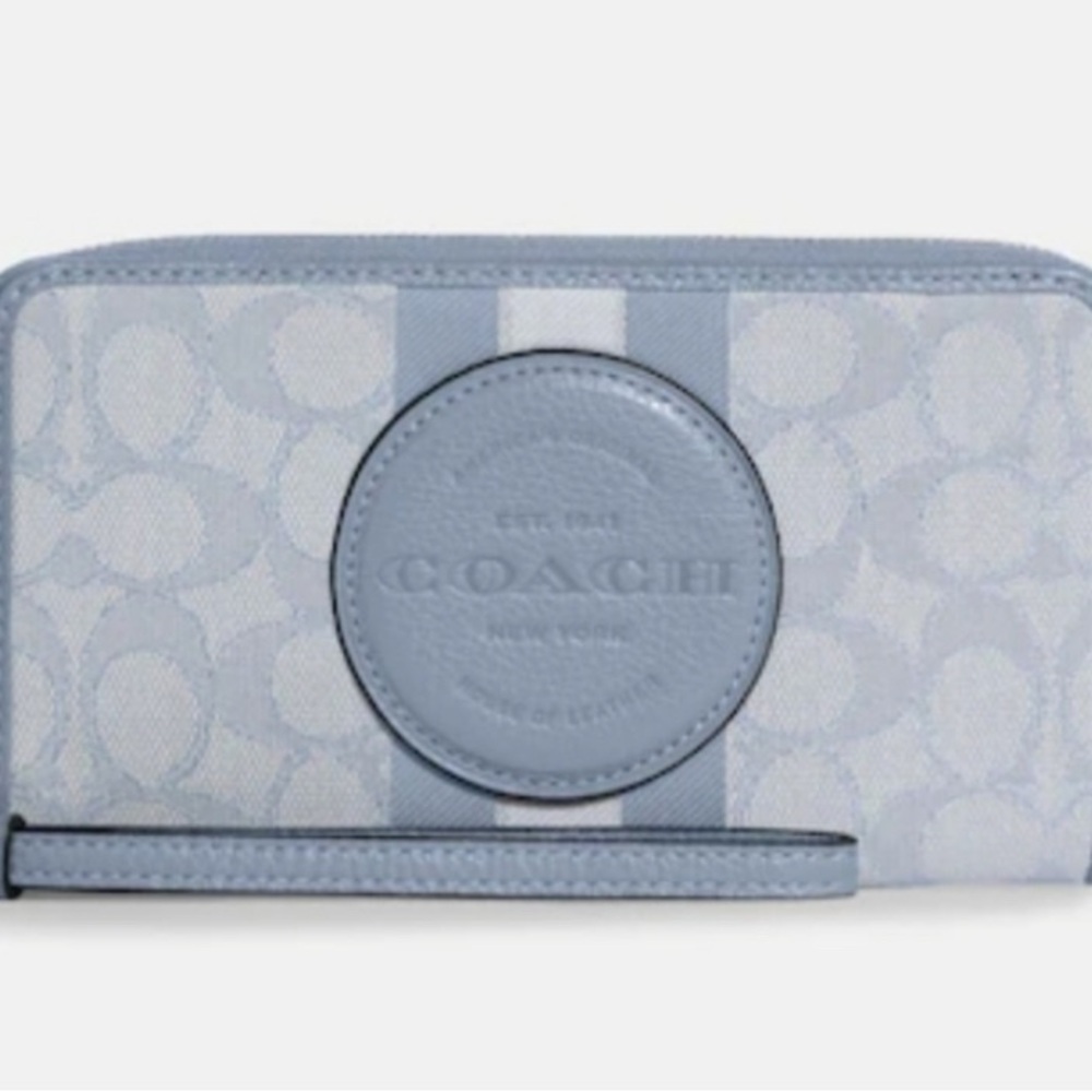 Coach Marble Blue Sig Dempsey Large Phone Wallet; NWT; SOLD OUT; Free Shipping